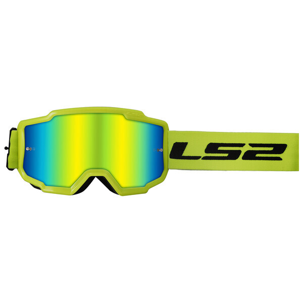 LS2 LS2 CHARGER GOGGLE H-V YELLOW WITH IRIDIUM VISOR